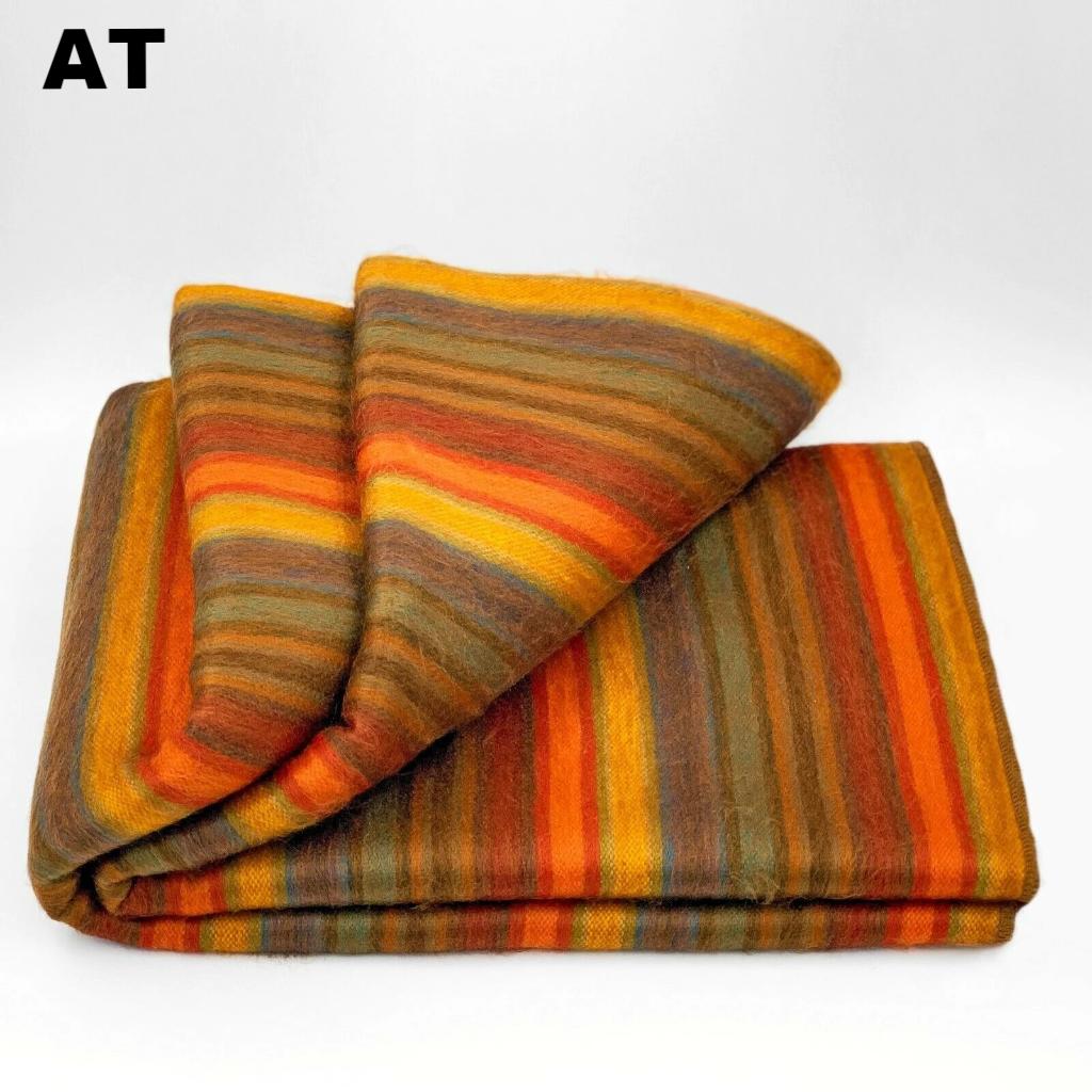 Striped Alpaca Bed Blanket – Soft, Warm & Lightweight | Purely Alpaca