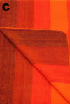 Close-up of orange and brown striped fabric