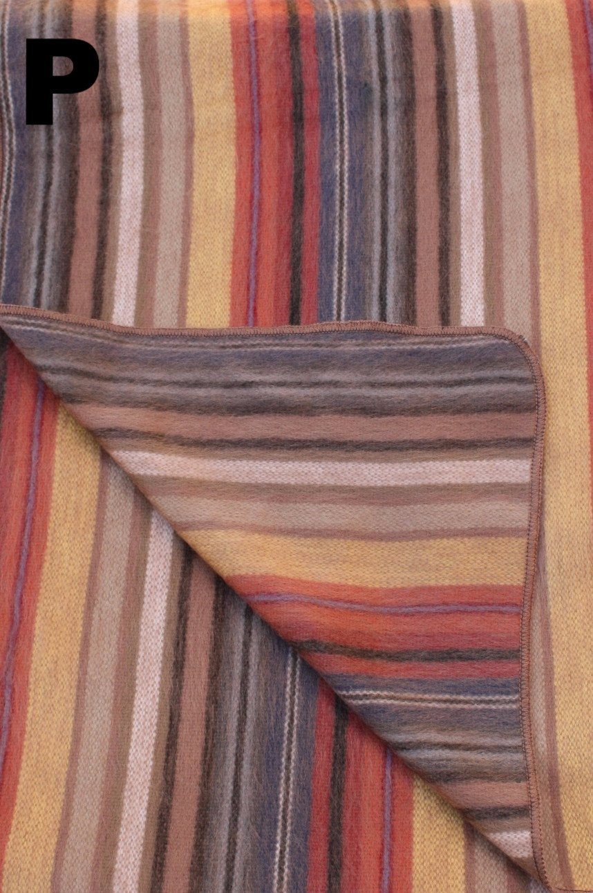 Striped fabric with multicolor pattern