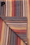Striped fabric with multicolor pattern