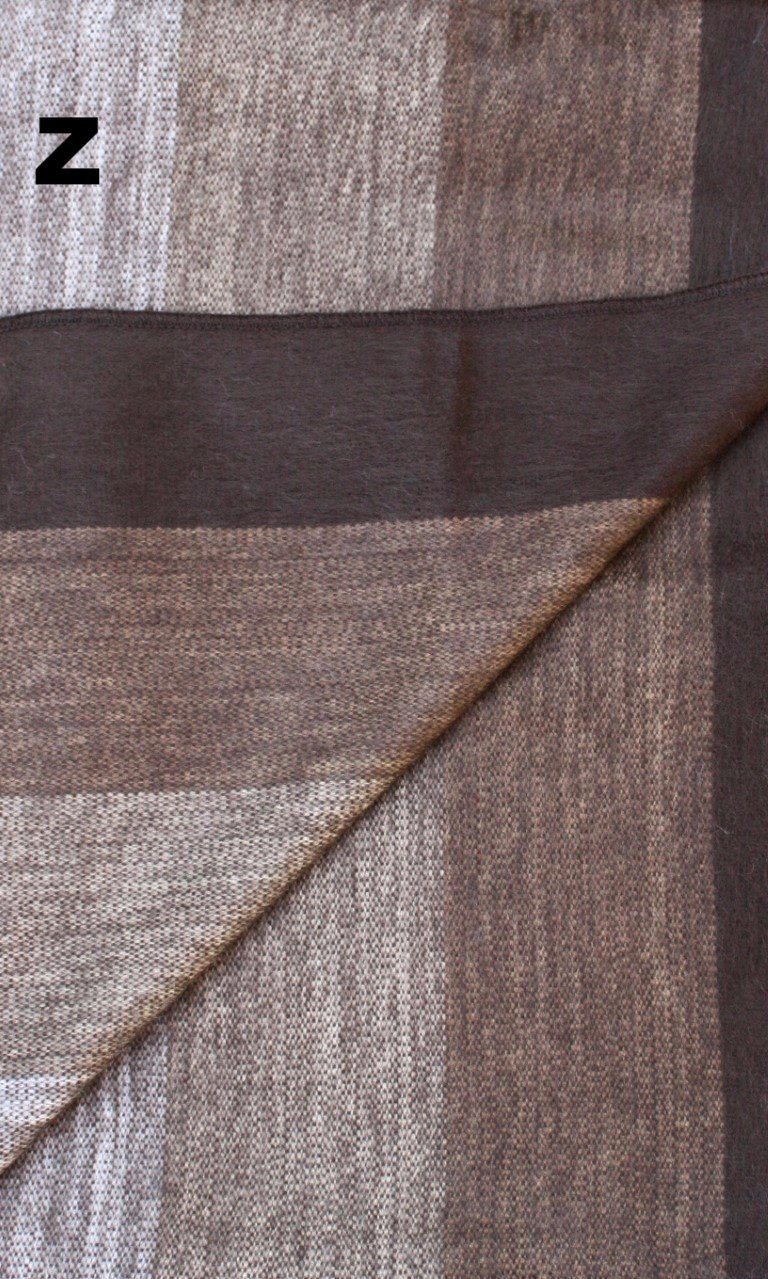 Textured fabric with brown and gray pattern