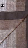 Textured fabric with brown and gray pattern