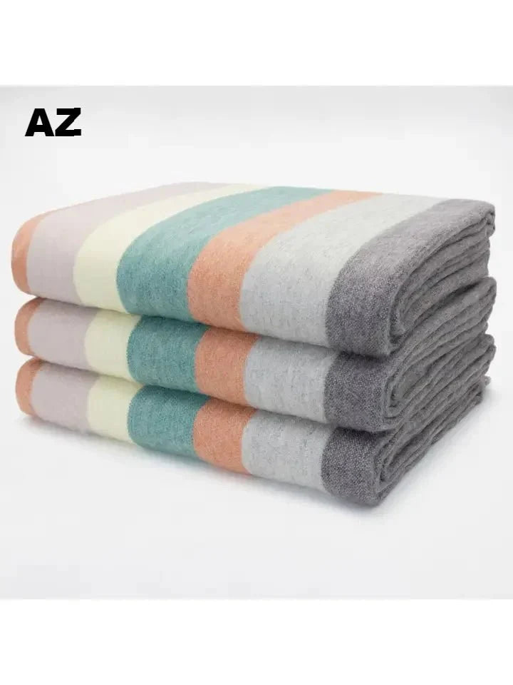 Striped Alpaca Bed Blanket – Soft, Warm & Lightweight | Purely Alpaca