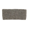 Gray knitted headband on a white background