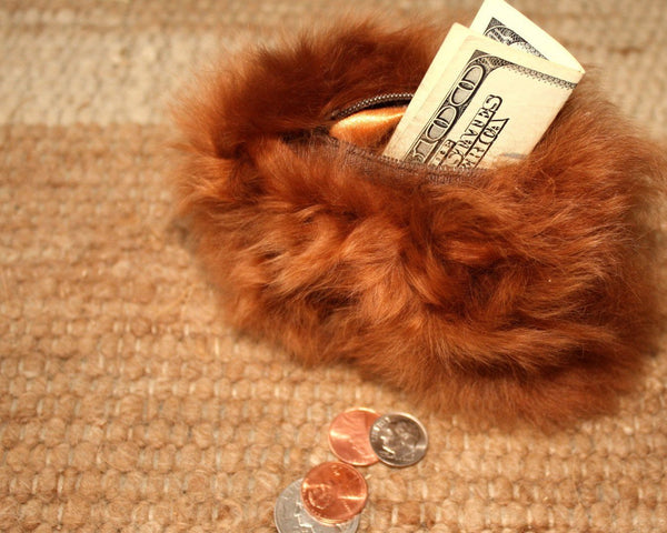 Alpaca Fur Coin Purse – Soft & Luxurious Mini Clutch from Peru