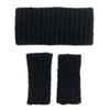 Black Ribbed Alpaca Ear Warmer