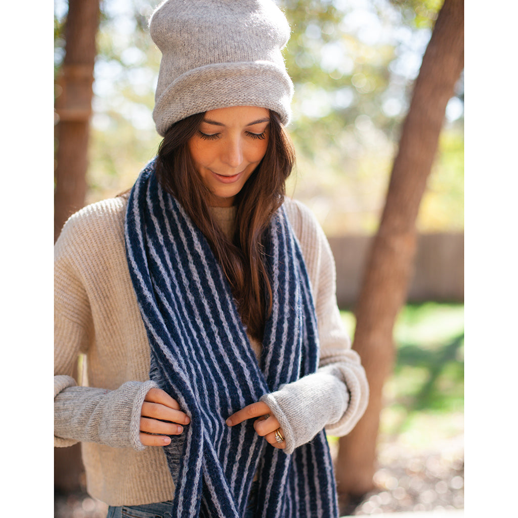 Coastal Stripe Alpaca Scarf