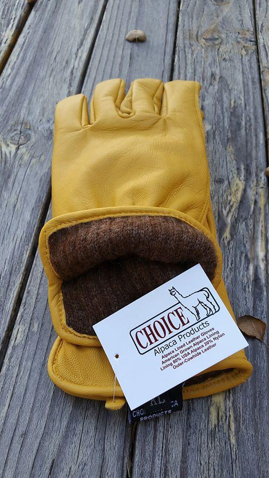 Alpaca Knit Lined Cowhide Leather Gloves | Made in the USA