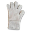 Pair of beige gloves on a white background