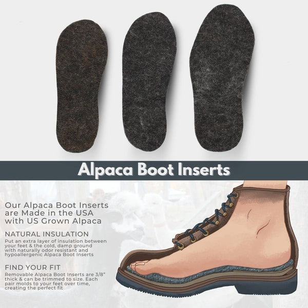 Alpaca Wool Shoe Insoles – USA-Made Foot Warmers & Inserts