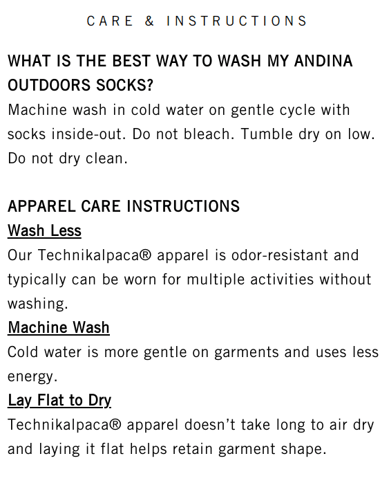 Elevate your outdoor adventures with our Andina Camino Outdoor Alpaca Socks. Made from sustainable alpaca wool, these socks are incredibly comfortable, breathable, and durable. Perfect for hiking, trekking, and more, our socks offer the ultimate in performance and comfort. Order yours today!