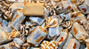 Close-up of Andy Anand sugar-free cream taffy toffees showing chewy creamy texture — keto and diabetic-friendly candy