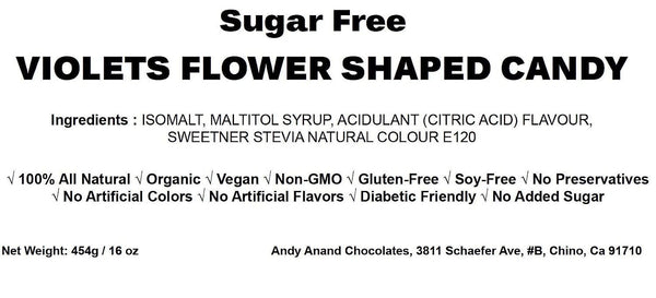 Sugar-Free Violet Candy | Authentic European Floral Dragées (3-Pack)