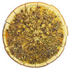 Side view of Andy Anand 2.6 lb sugar-free gluten-free pistachio caramel cheesecake showing creamy filling