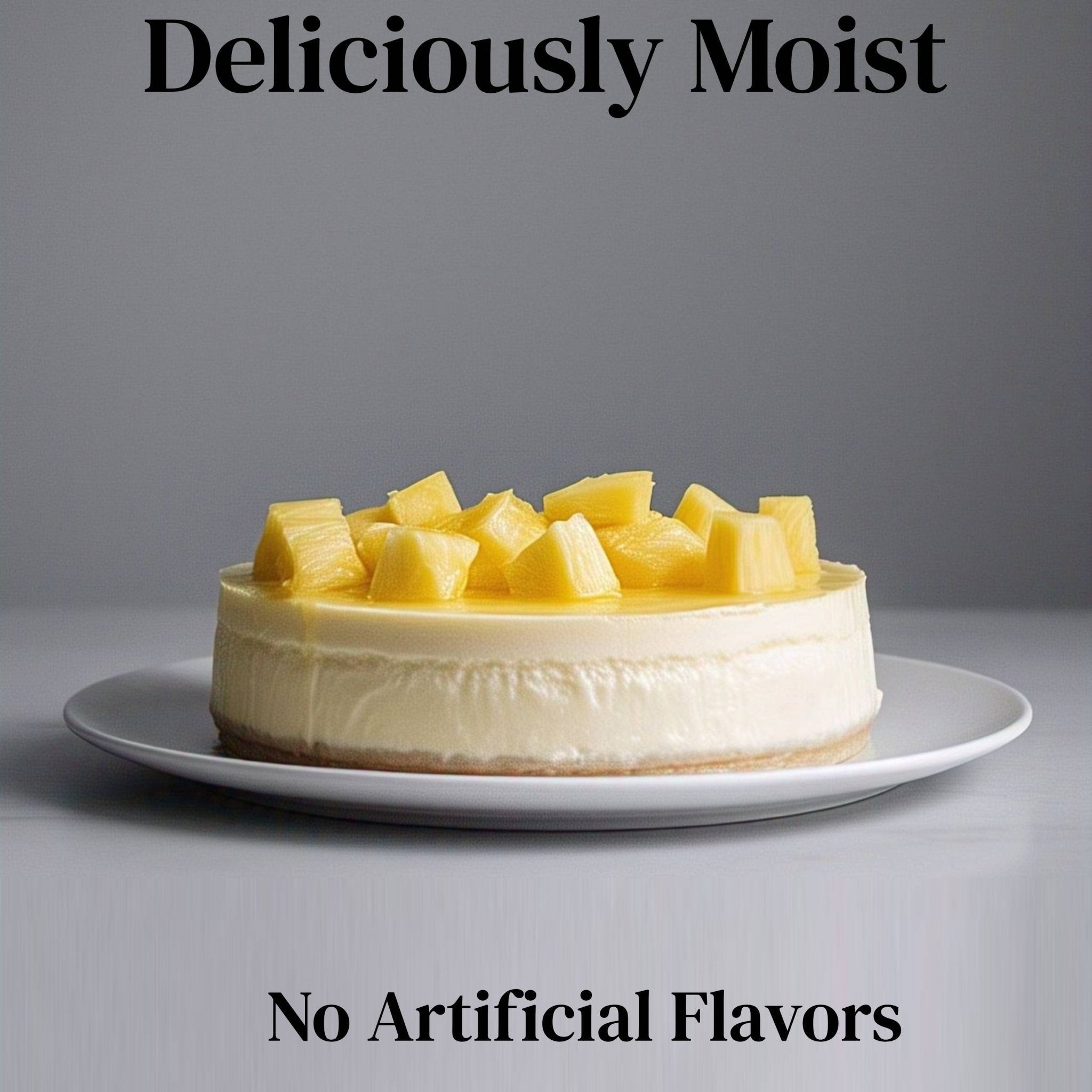 Andy Anand diabetic-friendly pineapple cheesecake freshly baked, no preservatives, stevia-sweetened, 9-inch round