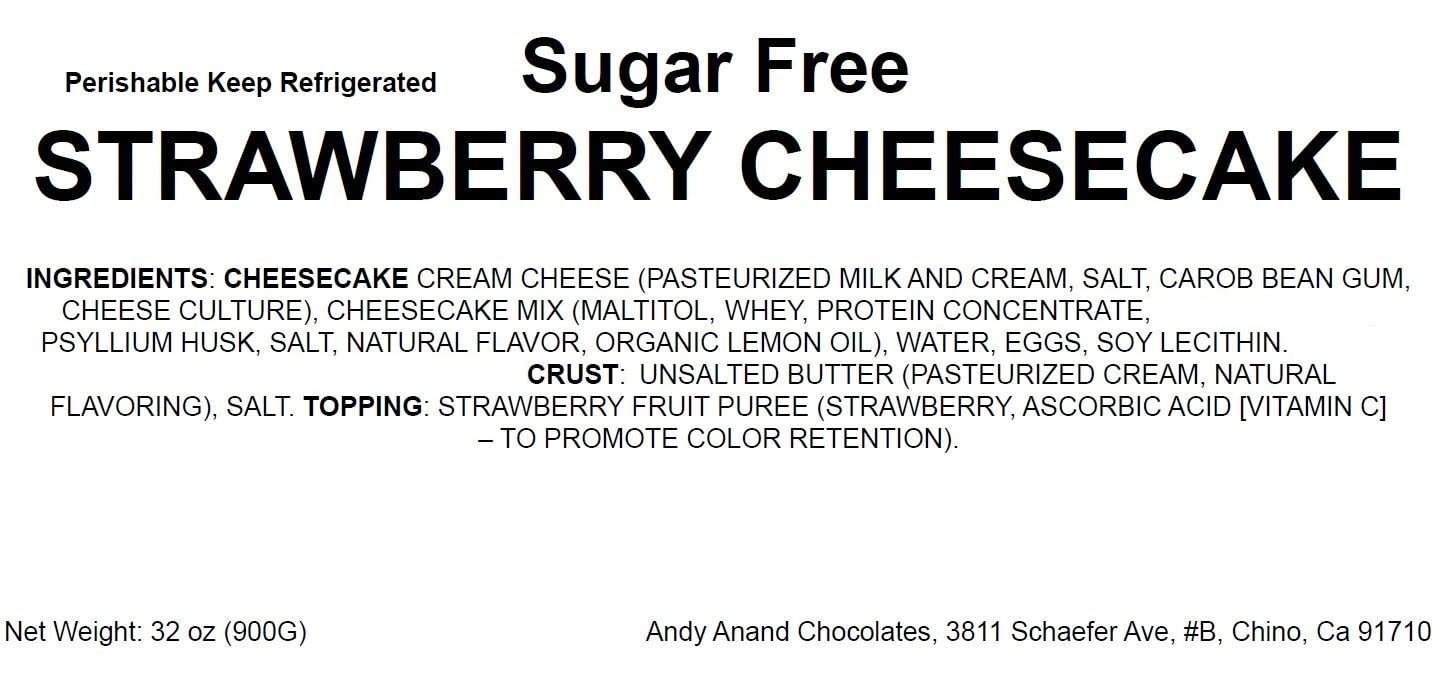 Sugar-Free Gluten-Free Strawberry Cheesecake 9-Inch | Andy Anand