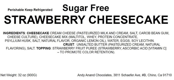 Sugar-Free Gluten-Free Strawberry Cheesecake 9-Inch | Andy Anand