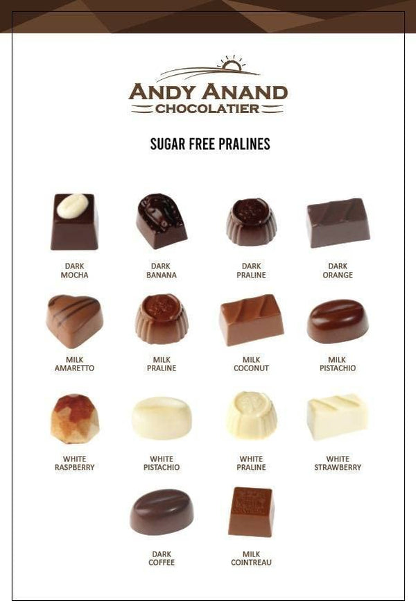 Chef Collection Sugar Free Chocolate Truffles: 15-Piece Artisan Belgian Dark Chocolate Gift Box
