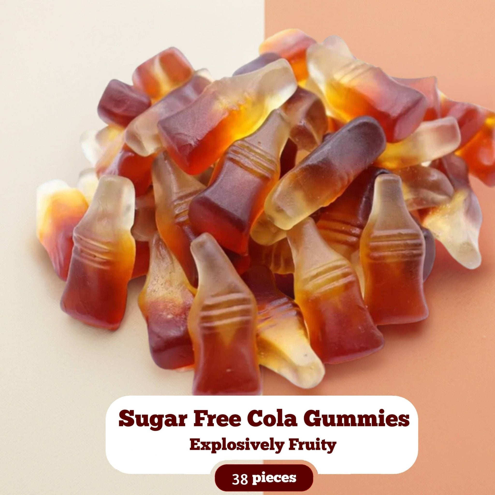 Sugar-Free Cola Gummies – 38 Pc Artisan European Candy (7 Oz)