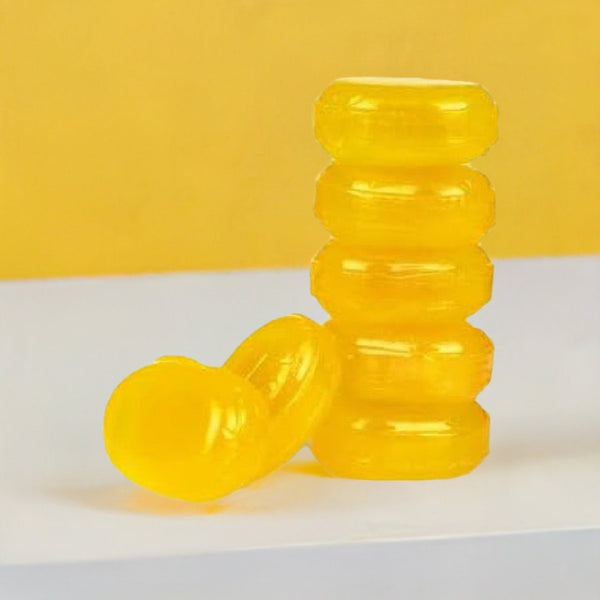 Individually wrapped Andy Anand ginseng hard candies, sugar-free and diabetic-friendly