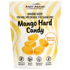 Packaging of Andy Anand Mango Hard Candy with yellow candies and white background