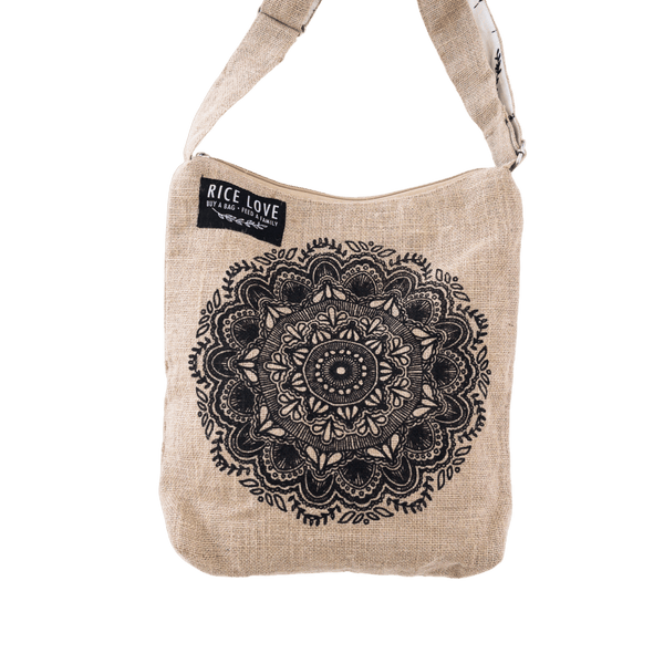 Artist Series Rice Bag – Upcycled Jute, Fair Trade Gift