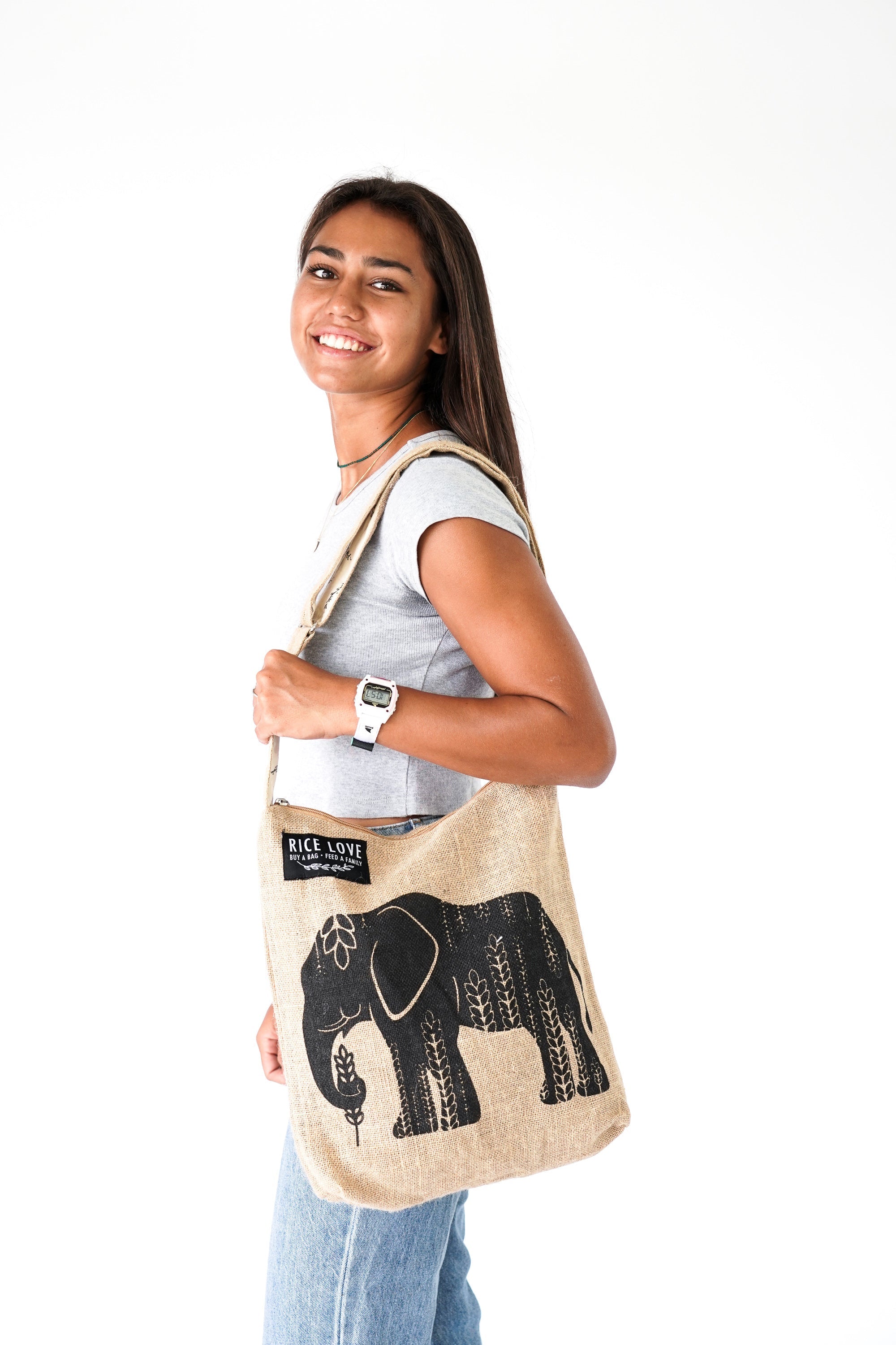 Artist Series Rice Bag – Upcycled Jute, Fair Trade Gift