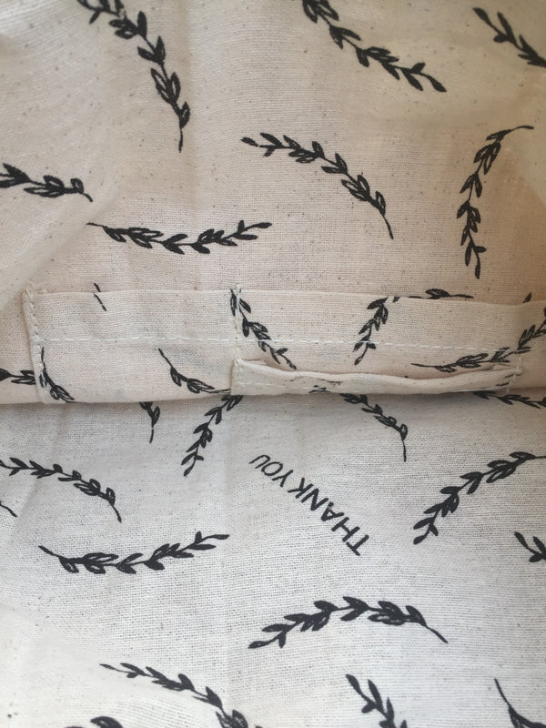 Artist Series rice bag showing detailed artist illustration on upcycled burlap material