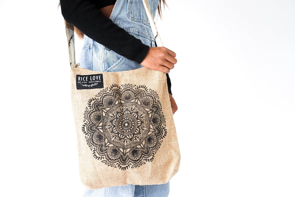 Artist Series Rice Bag – Upcycled Jute, Fair Trade Gift