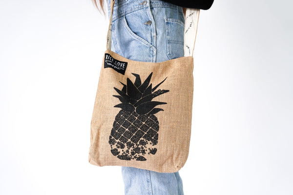 Artist Series Rice Bag – Upcycled Jute, Fair Trade Gift