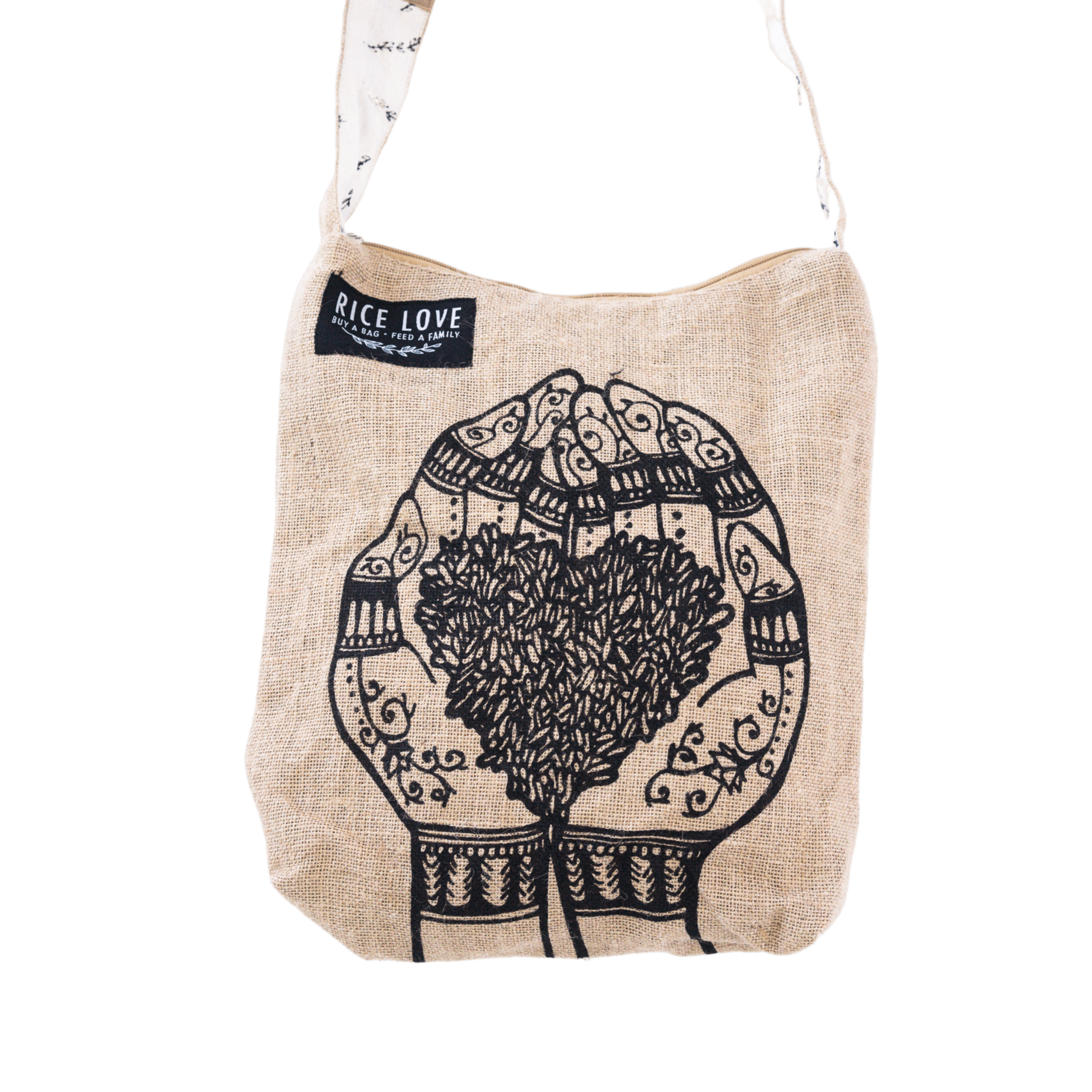 Artist Series Rice Bag – Upcycled Jute, Fair Trade Gift