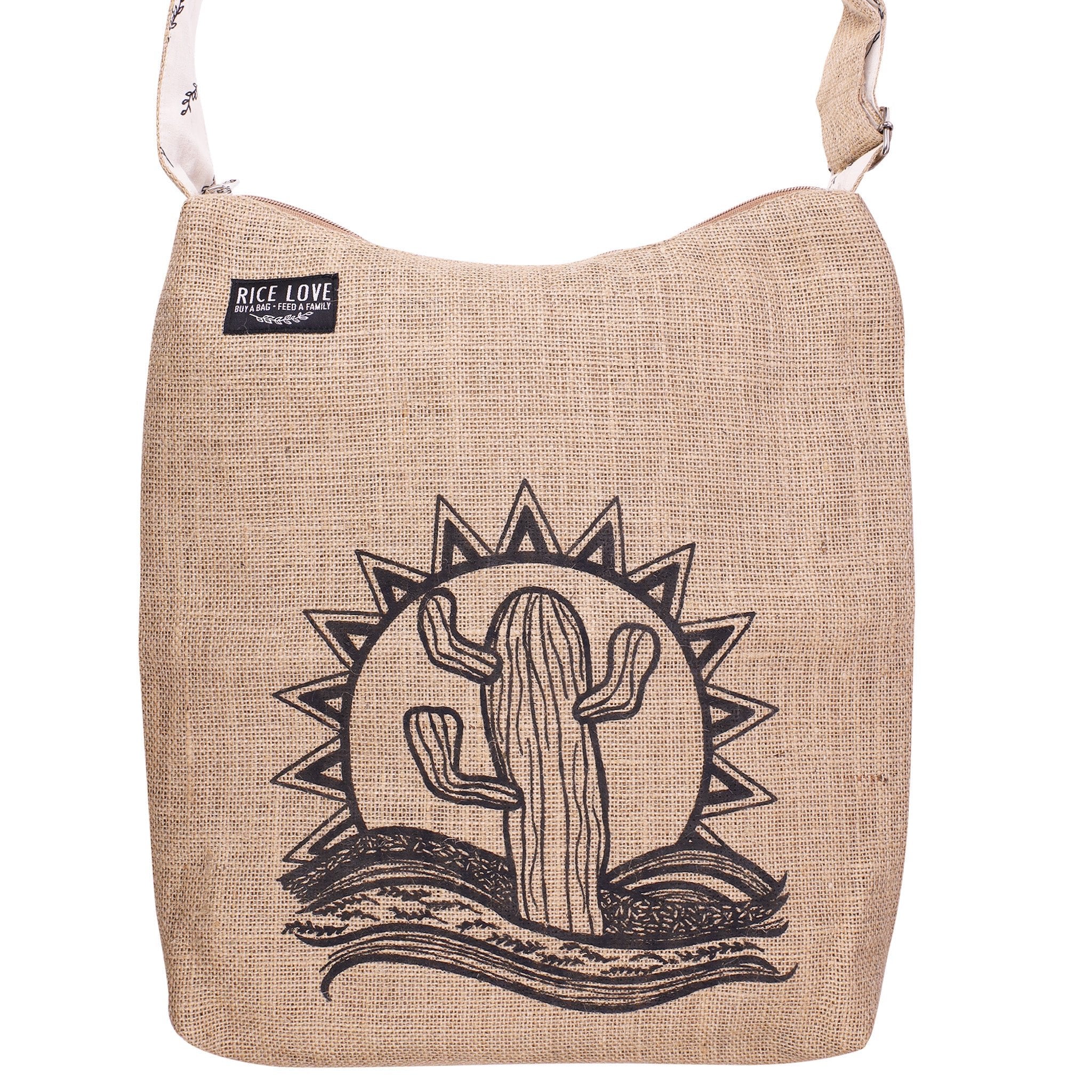Artist Series Rice Bag – Upcycled Jute, Fair Trade Gift