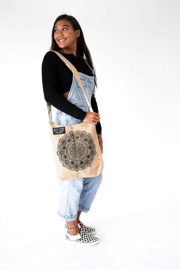 Artist Series Rice Bag – Upcycled Jute, Fair Trade Gift