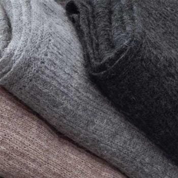 Close-up of gray and brown fabric textures