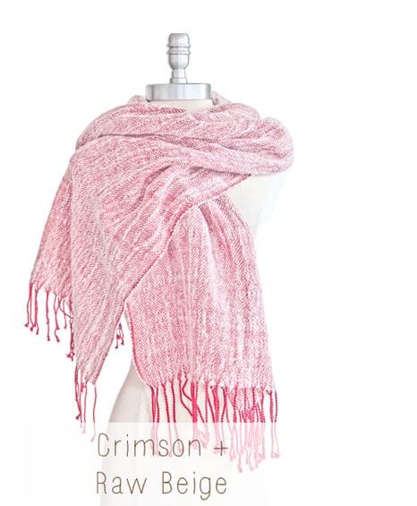 Awana Alpaca Pashmina scarf in natural green and beige tones, handcrafted in Ecuador by INGA Alpaca artisans