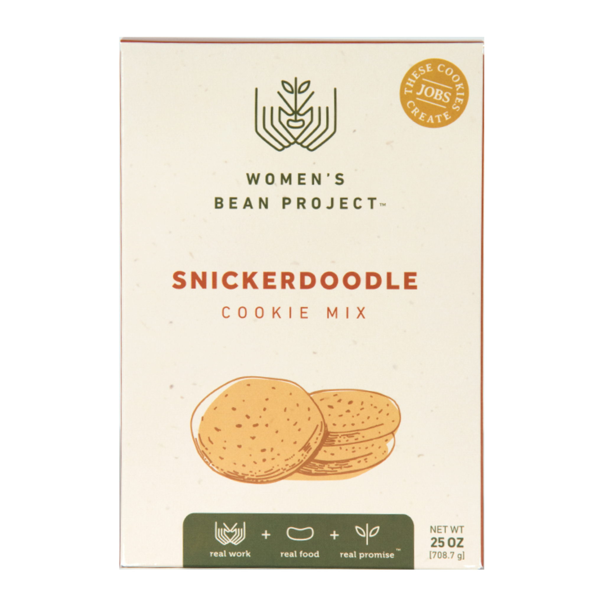 Box of Women's Bean Project Snickerdoodle Cookie Mix on a white background