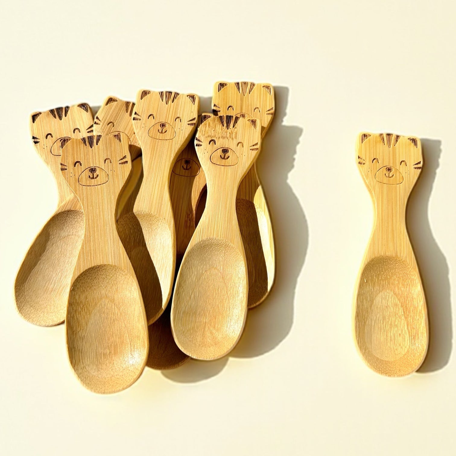 Bamboo Animal Kids Spoon sized for a child's small hand