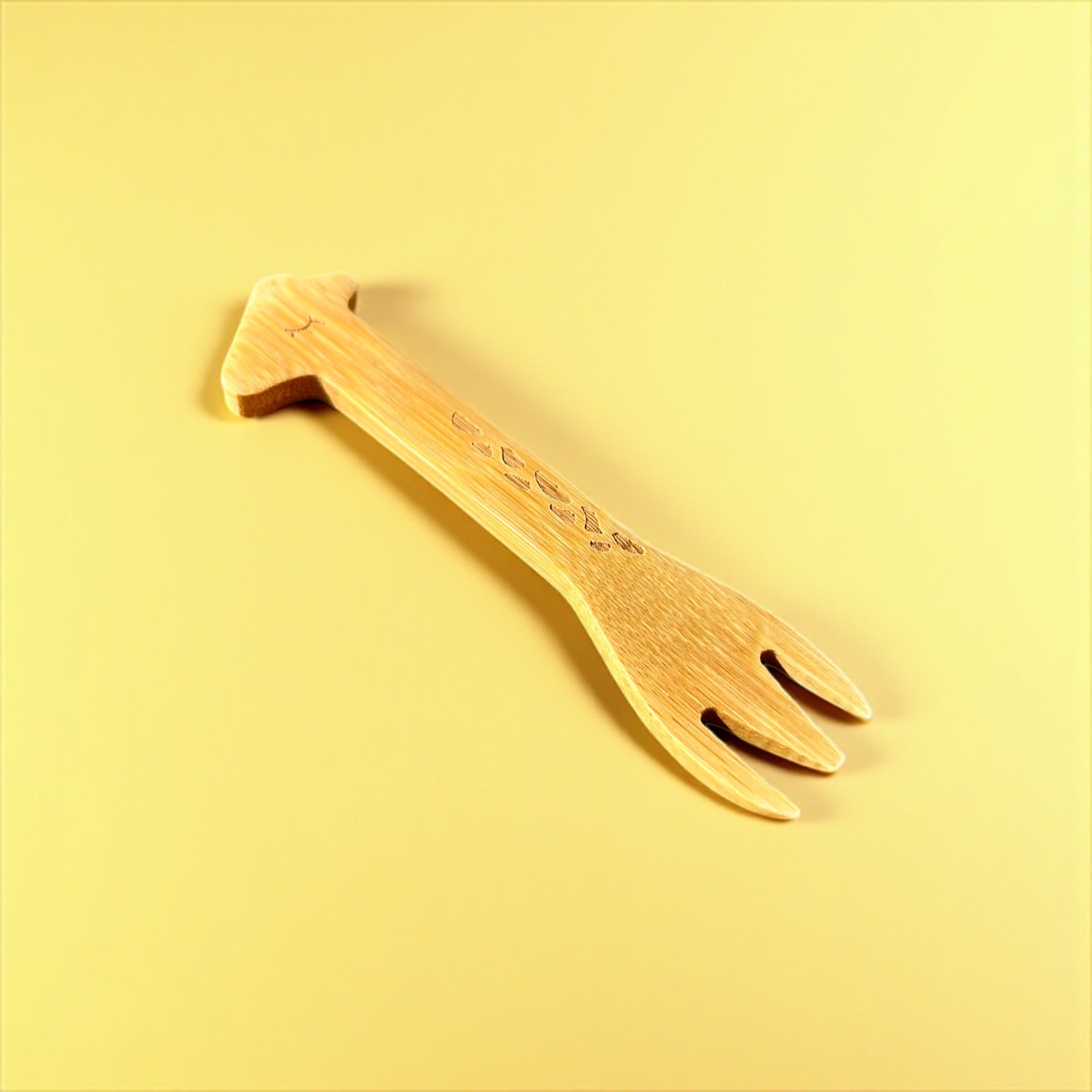 Bamboo Animal Kids Spoons - Hand-Carved Natural Bamboo Set