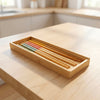 Bamboo Chopstick Storage Box, Large, displayed on a dining table