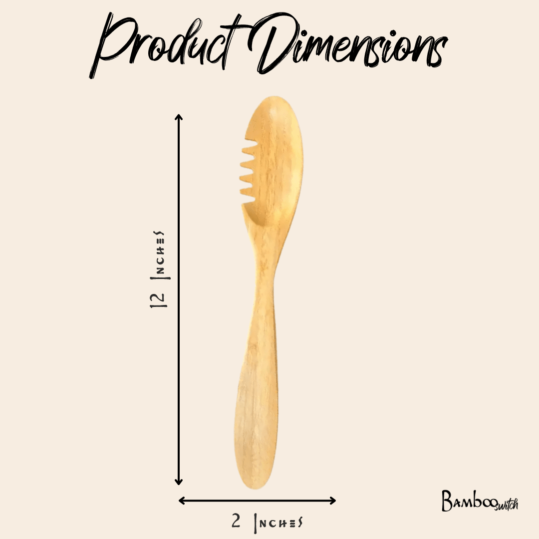 Bamboo Serving Utensil Spoon from Bamboo Switch, plastic-free kitchen tool