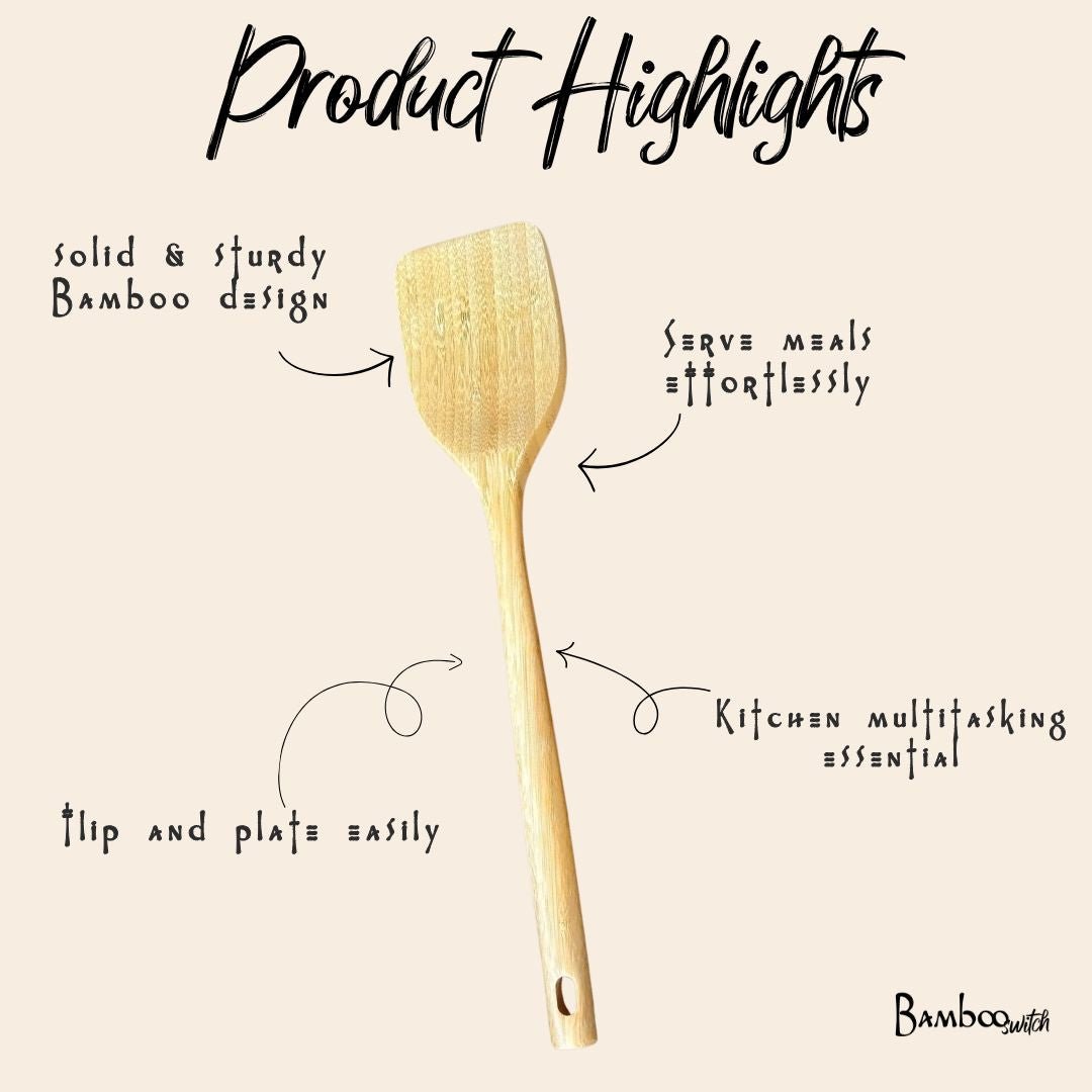 Bamboo Spatula displayed as an eco-friendly kitchen essential