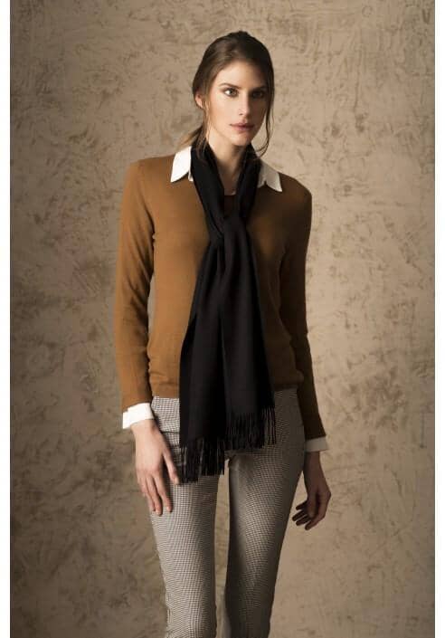 Basel 100% Vicuña scarf in navy – lightweight luxury scarf by Incalpaca for Purely Alpaca