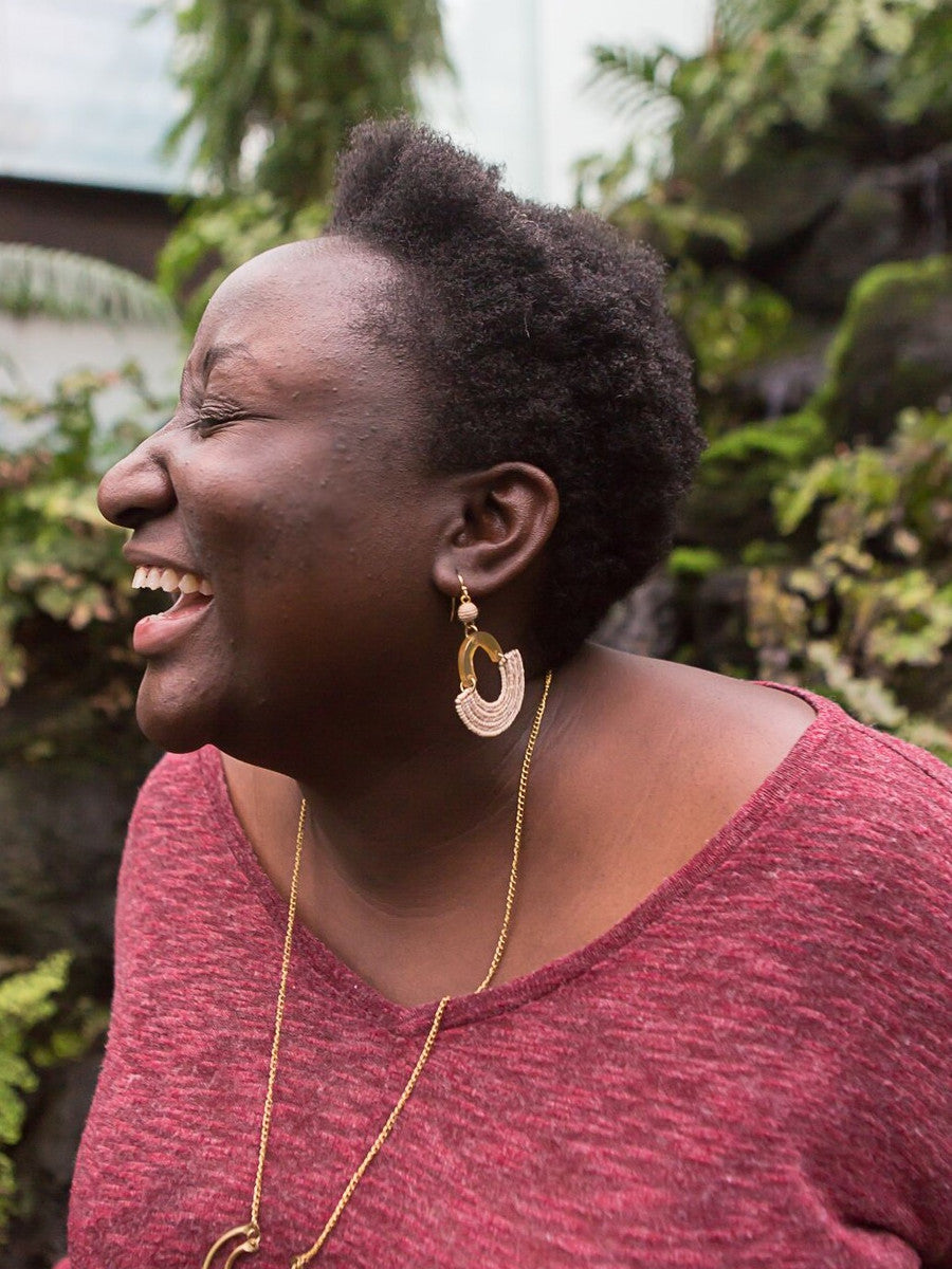 Fair Anita Desert Storm beaded earrings — handcrafted sustainable jewellery made in India