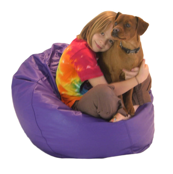 ComfyBean Kids Marine Vinyl Bean Bag Chair - Waterproof & Durable