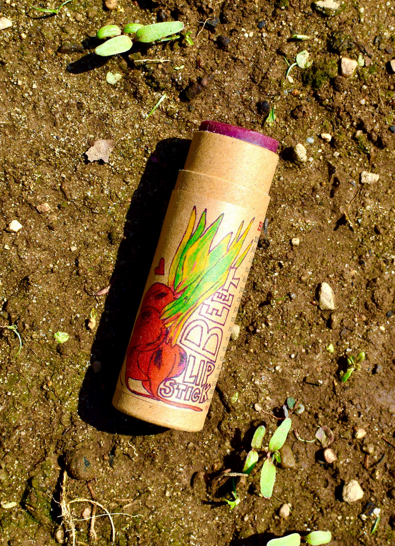 Plant Makeup Beet Lip Stick in compostable eco tube — natural beet root lip balm