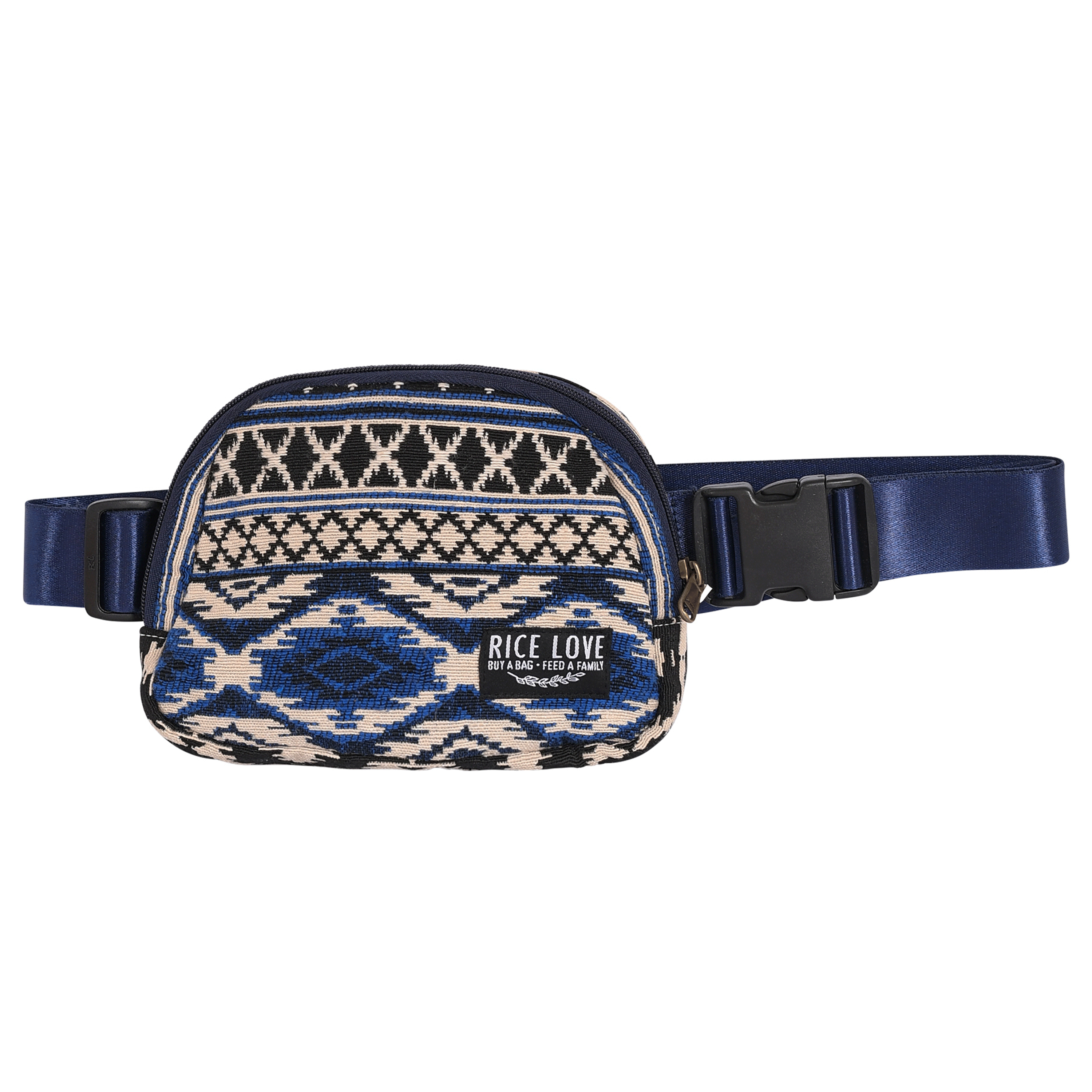 Belt Hip Pack in the Mumbai design, Rice Love's best-selling fabric