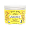 Jar of friendship organics Ginger Cinnamon tea on a white background