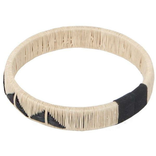 Black woven palm butterfly bracelet handcrafted by indigenous Wounaan weavers in Colombia