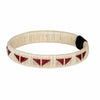 Bracelet with red triangle pattern on a white background