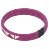 Fuchsia woven palm butterfly bracelet handcrafted with palm thread and copper wire